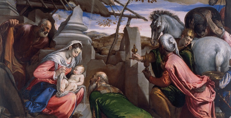Painting of the Adoration of the Magi.